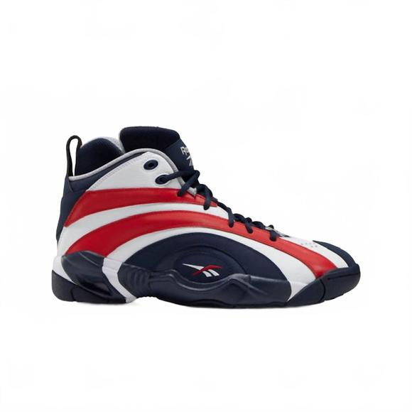 NEW REEBOK men's shaqnosis usa basketball shoes in red/white/blue - Picture 1 of 8